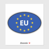 EU vlag Europese Unie landencode ovale vinyl auto Sticker (Vel)