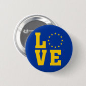EU-vlag, Europese Unie, VERLIES Ronde Button 5,7 Cm (Voorkant /achterkant)