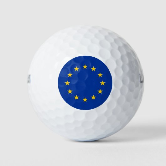 EU-vlag Golf Balls Golfballen (Voorkant)