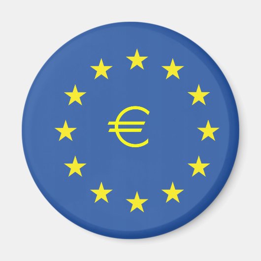 EU-vlag.met EURO-symbool Magneet (Voorkant)