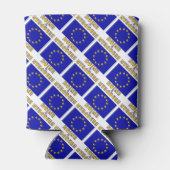 EU-vlag met Jouw naam Blikjeskoeler (Achterkant)