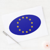 EU-vlag Ovale Sticker (Envelop)