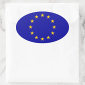 EU-vlag Ovale Sticker (Tas)