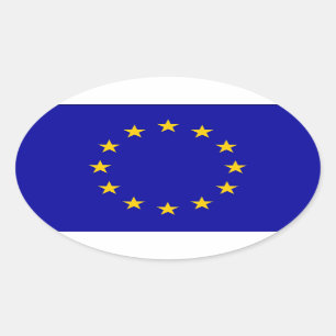 EU-vlag Ovale Sticker