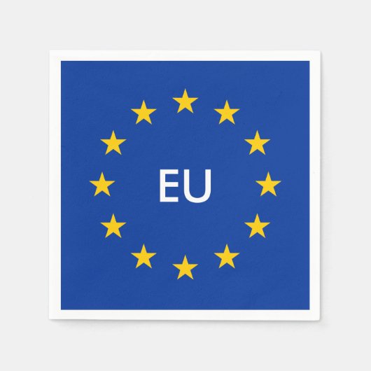 EU vlag papier partij servetten (Voorkant)