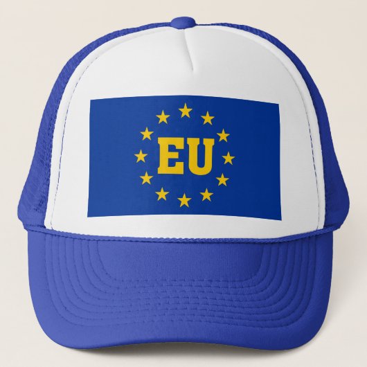 EU-vlag, Pet van EU-supporters. (Voorkant)