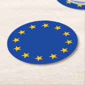 EU-vlag Ronde Kartonnen Onderzetter (Gebogen)