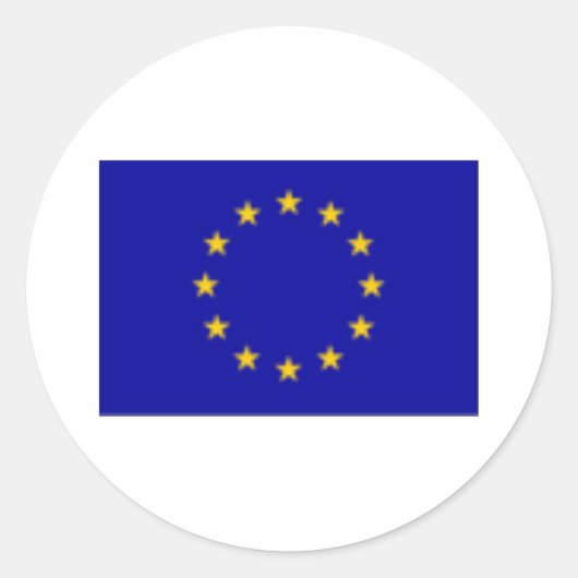 EU-vlag Ronde Sticker (Voorkant)