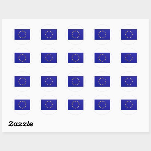 EU-vlag Ronde Sticker (Vel)
