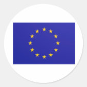 EU-vlag Ronde Sticker (Voorkant)