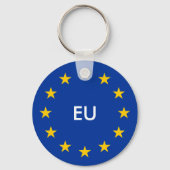 EU-vlag sleutelhangers met aangepaste tekst (Voorkant)