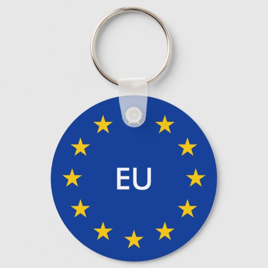 EU-vlag sleutelhangers met aangepaste tekst (Voorkant)