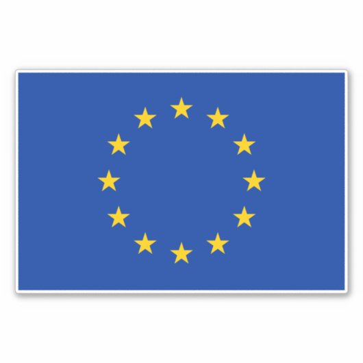 EU-vlag Sticker (Voorkant)