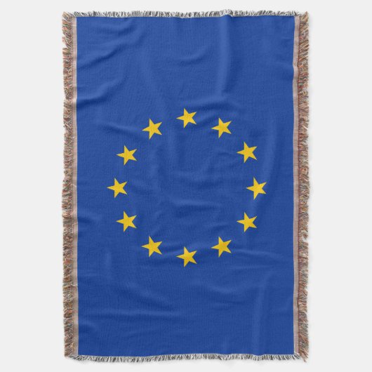 EU vlag Throw Blanket Deken (Voorkant Verticaal)