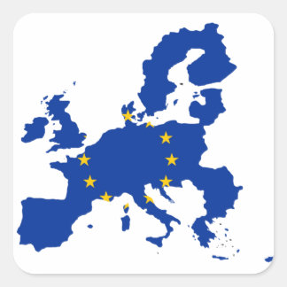 EU-vlag Vierkante Sticker