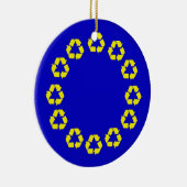 EU-vlag voor recycling Keramisch Ornament (Rechts)