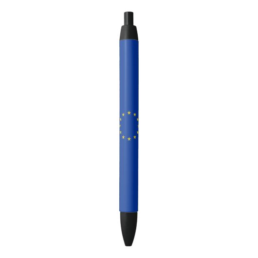 EU-vlag Zwarte Inkt Pen (Voorkant Verticaal)