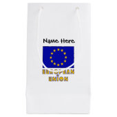 EU vlag zwarte personalisatie Klein Cadeauzakje (Voorkant)