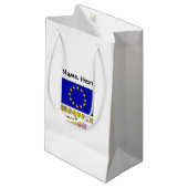 EU vlag zwarte personalisatie Klein Cadeauzakje (Voorkant Gekanteld)
