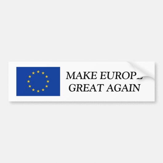 EU-vlaggenbumpersticker | EUROPA WEER GROOT MAKEN Bumpersticker (Voorkant)