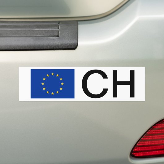 EU-vlaggenbumpersticker met landencodeletters Bumpersticker (Op auto)