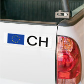 EU-vlaggenbumpersticker met landencodeletters Bumpersticker (Op Truck)