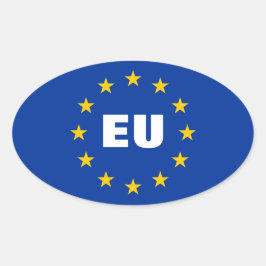 EU-vlaggenstickers | EU Ovale Sticker