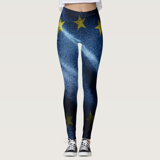 EU-zijde vlag Leggings (Voorkant)