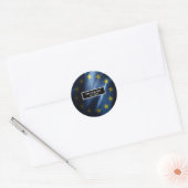 EU-zijde vlag Ronde Sticker (Envelop)