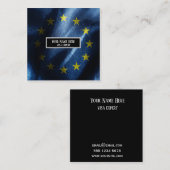 EU-zijde vlag Vierkante Visitekaartje (Voorkant / Achterkant)