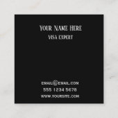 EU-zijde vlag Vierkante Visitekaartje (Achterkant)