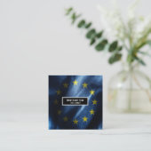 EU-zijde vlag Vierkante Visitekaartje (Staand voorkant)