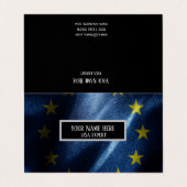 EU-zijde vlag Visitekaartje (Buitenkant ongevouwen)