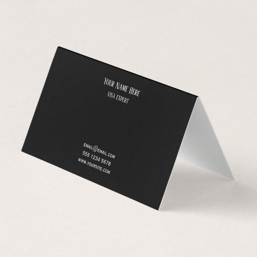 EU-zijde vlag Visitekaartje (Achterkant)