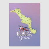 Euboea Griekenland Kaart reisposter (Voorkant)