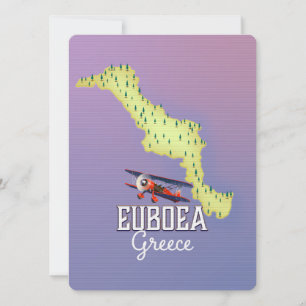 Euboea Griekenland Kaart reisposter