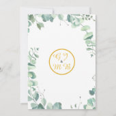 Eucaliptus Wedding Invite - Waterverf tekening Kaart (Achterkant)