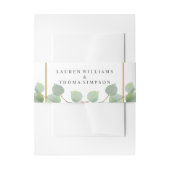 Eucalpytus Gold Glitter Uitnodigingen Wikkel (Voorkant Voorbeeld)