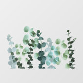 Eucalypte verlaat sticker doorzichtig blauw groen (Vel)