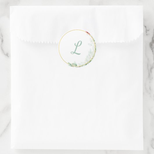 Eucalyptis Monogram Weddenschap Sticker (Tas)