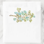 Eucalyptus 01 zaad rechthoekige sticker (Tas)