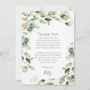 Eucalyptus 100ste verjaardag  bedankkaart