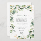 Eucalyptus 100th Birthday  Bedankkaart (Voorkant / Achterkant)