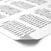 Eucalyptus 10 Tafels zitplaatskaart poster bord (Hoek)