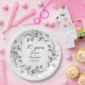 Eucalyptus 10e Tin Bruiloft Jubileum Papieren Bordje (Feest)