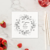 Eucalyptus 10e Tin Bruiloft Jubileum Servet (Insitu)
