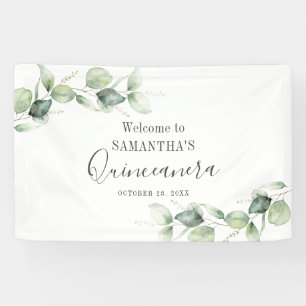 Eucalyptus 15e verjaardag Quinceanera Celebration Spandoek