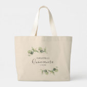 Eucalyptus 15e verjaardag Quinceanera Keepsake Grote Tote Bag (Achterkant)