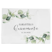 Eucalyptus 15th Birthday Greenery Quinceanera Groot Cadeauzakje (Achterkant)