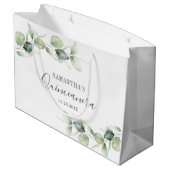 Eucalyptus 15th Birthday Greenery Quinceanera Groot Cadeauzakje (Achterkant Gekanteld)